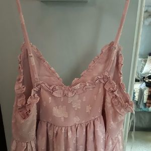 flower patterned babydoll tank